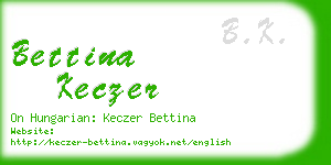 bettina keczer business card